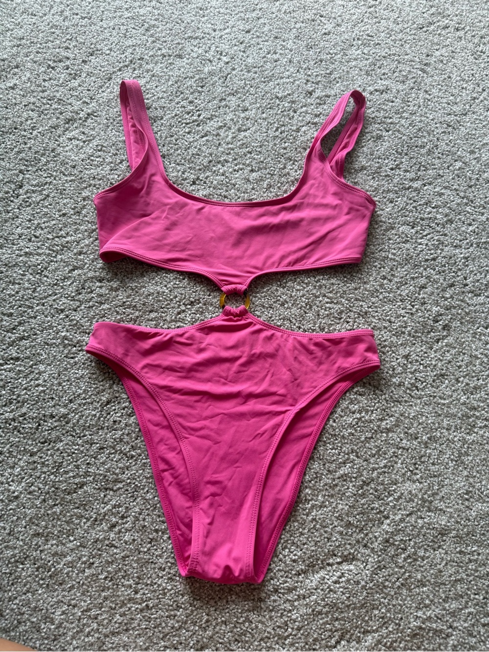 Urban Outfitters Out from Under Hot Pink Cutout One-Piece Swimsuit with Ring